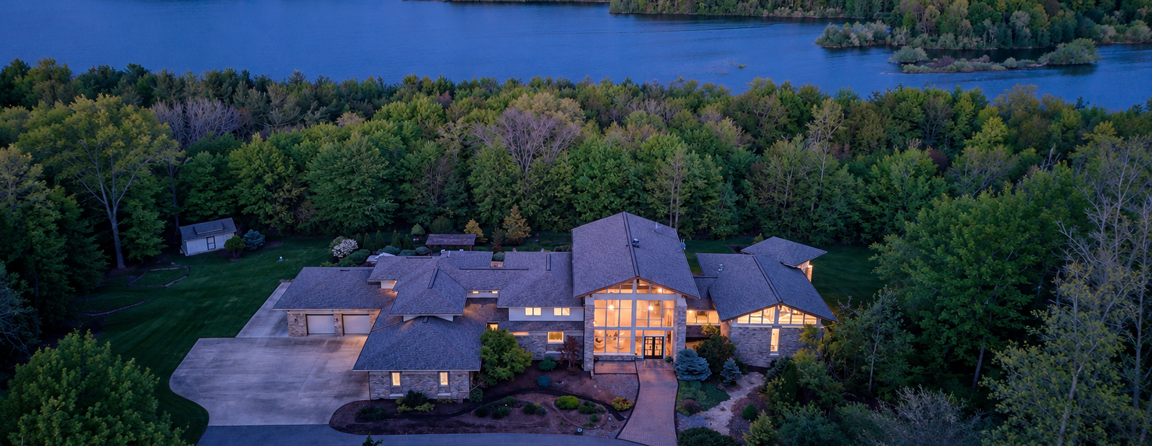 LaDue Twilight Drone Shot